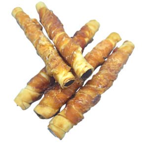 Chicken wrapped cheese sticks